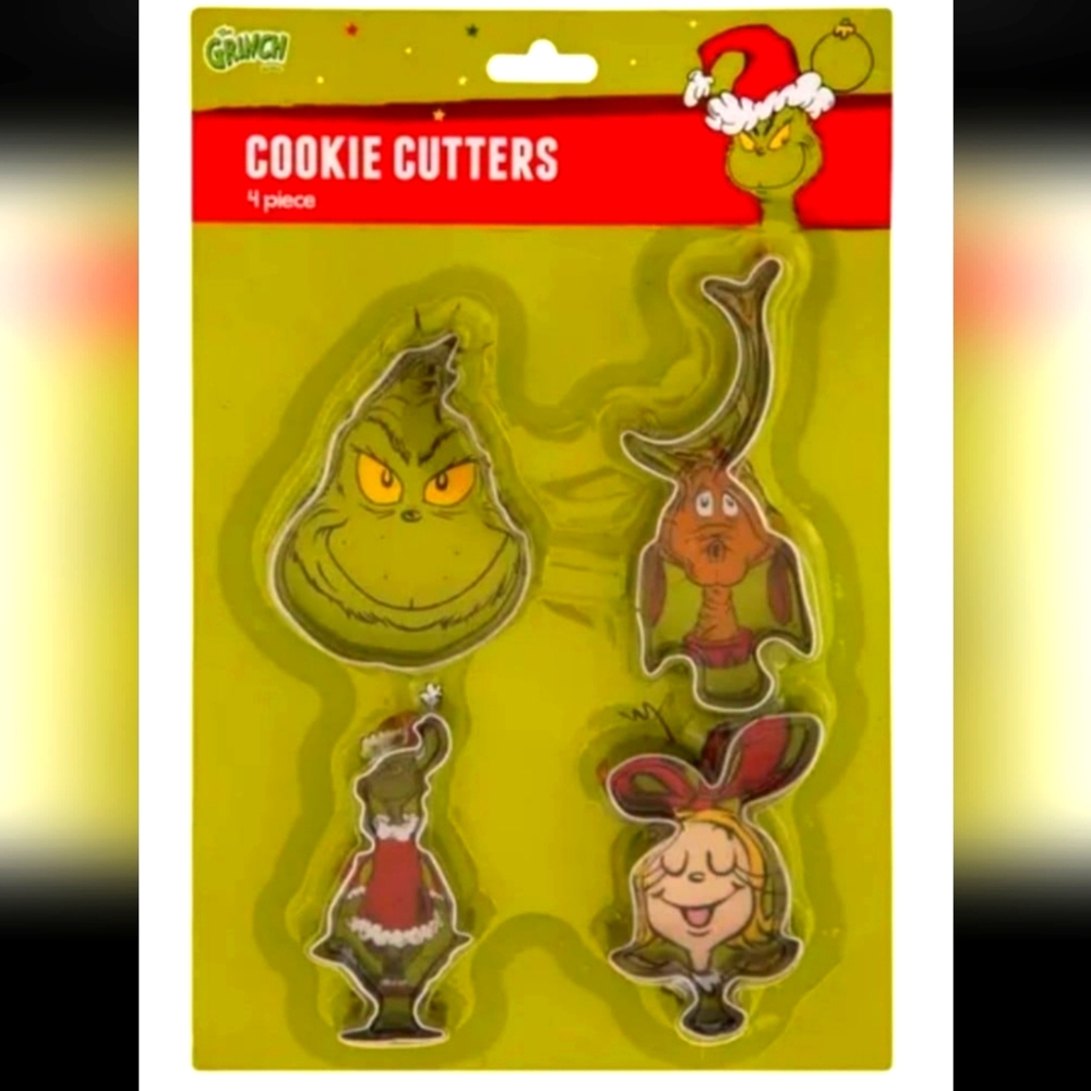 The Grinch Cookie Cutter 4 Piece Set Dr. Seuss's How The Grinch Stole Christmas